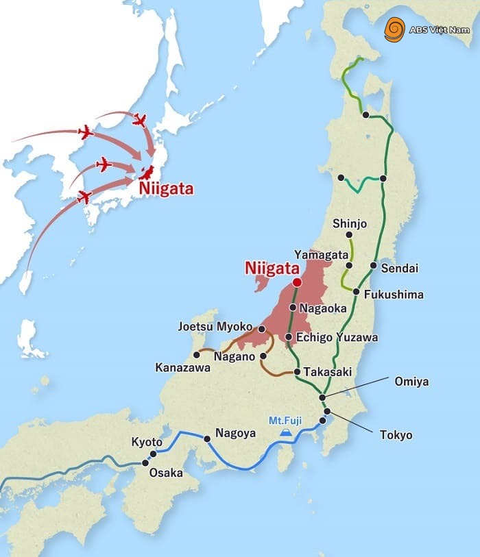 Vị trí tỉnh NiigataẢnh: Internet